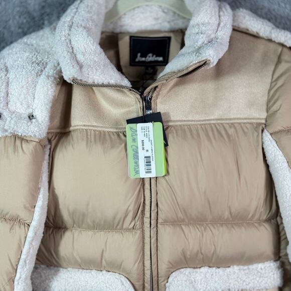 Sam Edelman NWT Mixed-Media Polyester Faux Fur Puffer Jacket Size Small - Picture 4 of 15